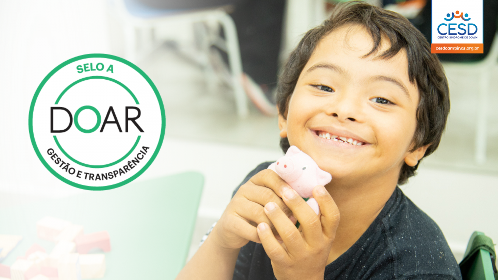 Certificado Selo Doar CESD - Centro Síndrome de Down